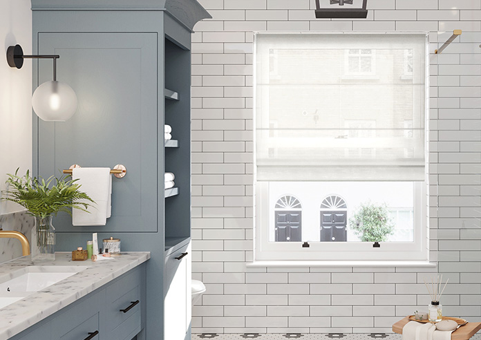 Sintra Voile, White Clarity - Twist&Fit Roman Blind - Image 3